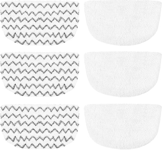 6 Pack Washable Steam Mop Pads Replacement for 1940 Series, 1544A, 2075A, 1440, 1940W, 19404, 1806, 1940A, 5938, 19408, 1940Q
