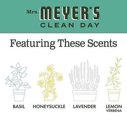 MRS. MEYER'S CLEAN DAY Multi-Surface Cleaner Concentrate, Use to Clean Floors, Tile, Counters, Basil, 32 fl. oz (Pack of 2)