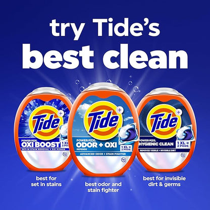 Tide Odor Defense + Oxi Laundry Detergent Pacs, Original Scent, 45 Count, Advanced Odor + Stain Fighter