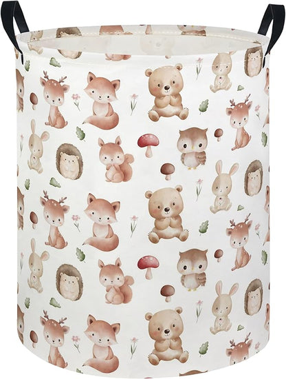 Baby Laundry Hamper kids laundry Basket Waterproof Laundry Bag for Bedroom Toy Clothes Organizer Room Décor(Mushroom Animal)