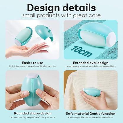 Washable Reusable Gel Lint Roller for Pet Hair，Portable Mini Dog Cat Pet Hair Remover for Clothes，Laundries ，Dust Fuzz Fur -Sticky Cleaner- Small Travel Animal Fur Removal Tool (Yellow)