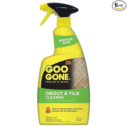 Goo Gone Cleaner, Foaming Formula, Fast-Acting, Citrus Power, Works on Unsealed Grout & Tile â€“ 6 Pack