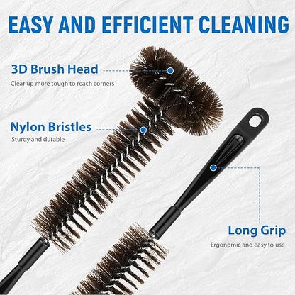 Garbage Disposal Cleaner Brush, Extra Long Handle for Deep Cleaning, 3D Nylon Brush Head Eliminates Residue and Odor, Universal Fit for All Disposal Units, Keep Your Kitchen Fresh and Hygienic 15inch