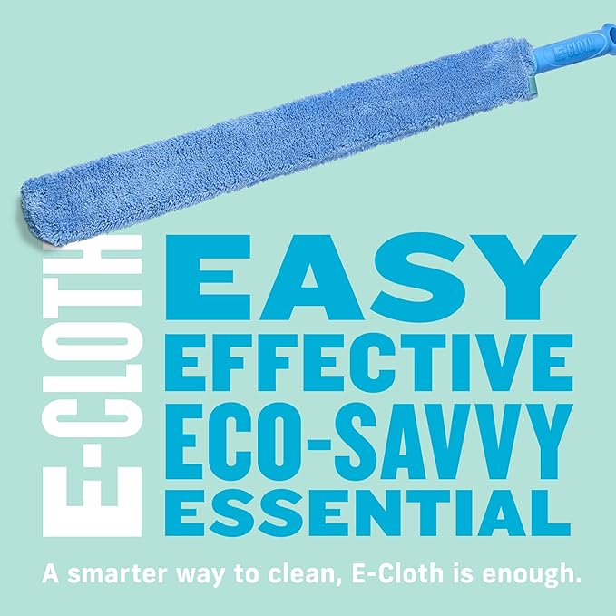 E-Cloth Cleaning & Dusting Wand, Premium Microfiber Dusters for Cleaning, 100 Wash Guarantee, Blue, 1 Pack