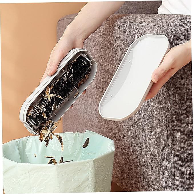 Crumb Sweeper Carpet Brush Carpet Sweeper 2PCS Handheld Rolling Ergonomic Pp Bristle Nutshell Crumb Brush Abs Cleaning Crumber for Table Bed Sofa Carpet