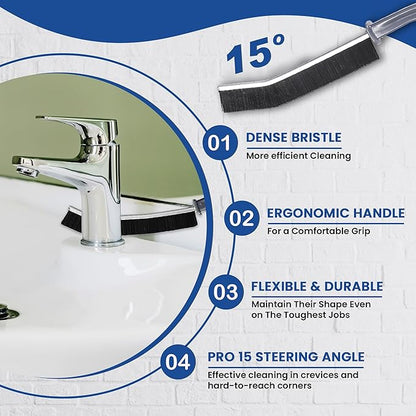 7Pcs Crevice Cleaning Brush, Multifunctional Cleaning Brush Scrub Brush,Toilet Brush,Used in Narrow Corner Tight Spaces,Hard Bristle Grout Brush for Window,Kitchen,Bathroom,Faucets