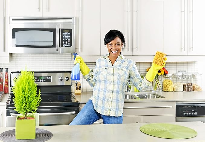 Soft Scrub Yellow Reusable Latex Household Glove