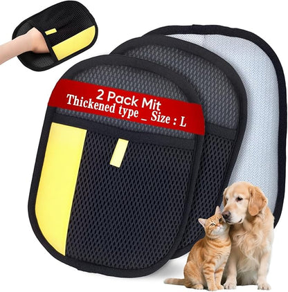 2Pcs Pet Hair Removal Gloves for Cats and Dogs.Reusable electrostatic pet Hair Removal Gloves.Pet Hair Removal Tool Suitable for Sofas, Bed Sheets, Clothing, and car Seats.Hair Remover Glove