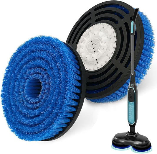Frescares Replacement Steam Mop Pads for Pursteam ScrubMaster Steam Mop Cleaner,Steam & Scrub All-in-One Scrubbing and Sanitizing Dirt Grip Scrub Washable Pad(2blue)
