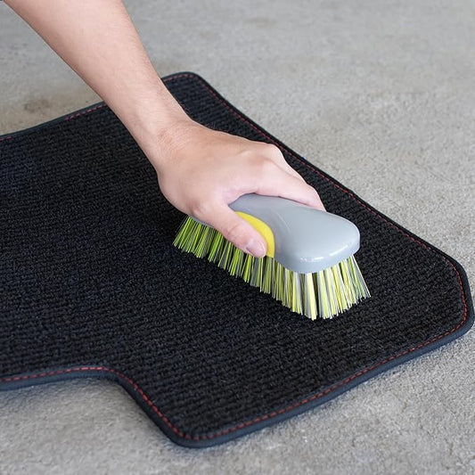 Heavy Duty Stiff Bristle Brush for Carpet and Upholstery Cleaning, Automotive and Home Scrubbing