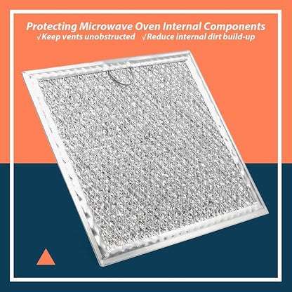 2Pcs Microwave Oven Grease Filter Replacement for Samsung Model ME19R7041FS ME19R7041FS/AA ME19R7041FT ME19R7041FT/AA ME19R7041FB ME19R7041FB/AA