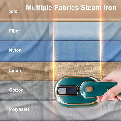 Travel Iron for clothes, Clothes Steamer Handheld for Wrinkle Removal, Small Steam Clothing Irons Foldable portable mini for College Dorm Office Home Garment