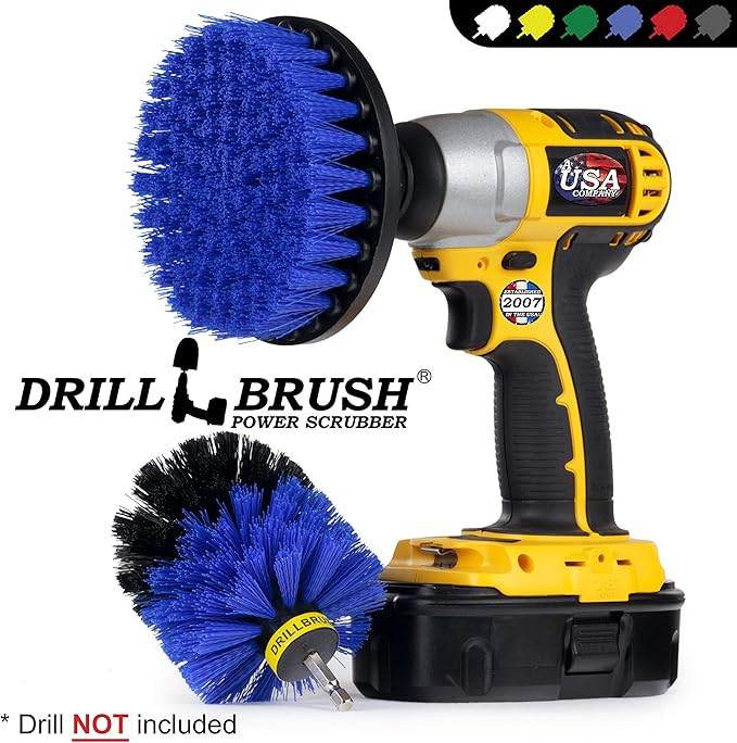 Marine Cleaning Supplies - Boat Cleaning Brush Accessories - Boat Hull Cleaner - Boat Deck Scrubbing Tool - Pool Deck Scrubber - Barnacle Buster Brush Set - Tank Cleaning Complete Kit - Pool Lining
