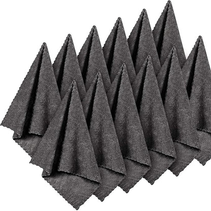 Syhood 12 Pieces Face Wash Cloth 12 x 12 in Makeup Remover Cloths Towel Coral Velvet Facial Microfiber Soft Fast Drying Facial Cleansing Towel for Face(Dark Grey)