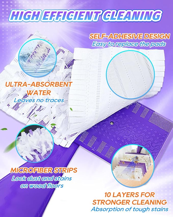 Mop Pads Refills Compatible with Swiffer WetJet Spray Mops Disposable Mopping Pads for All Purpose Surface Floor Replacement Pad Refill 20 Pack