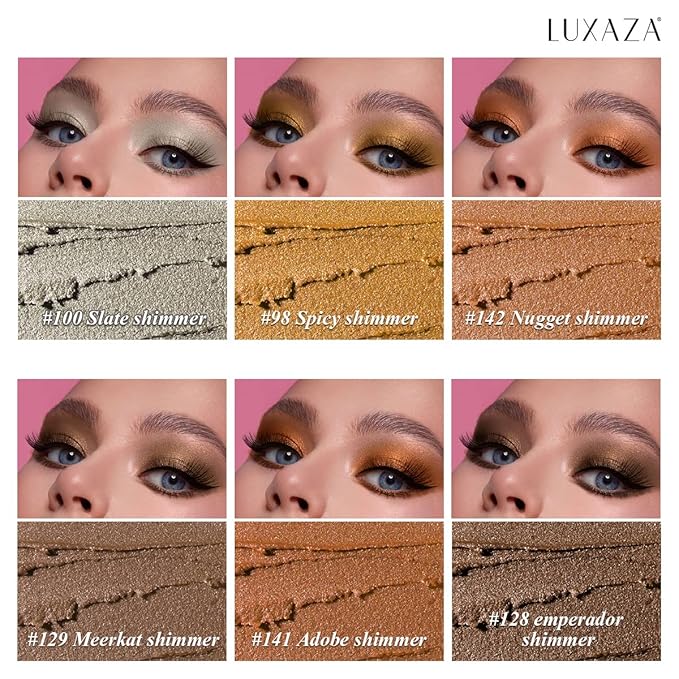 6PCS Cream Eyeshadow Stick Makeup Sets, Metallic And Matte Shimmer Eye Shadow Eye Brightener Stick Pencil Crayon, B08-Brown Sugar