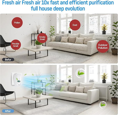 Air Ionizers for Home,4-Pack Negative Ion Air Purifiers & Odor Eliminators Quiet Plug-in for Bedroom, Office, Living Room Compact Freshener for Pet, Smoke, and Kitchen Odor