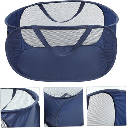 GLEAVI Foldable Laundry Basket Mesh Laundry Basket for Dorm for Bathroom Bedroom