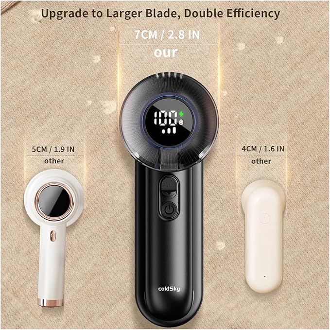 Fit for coldSky Rechargeable Fabric Shaver - Electric Lint Remover with Digital Display for Sweaters, Clothing & Blankets