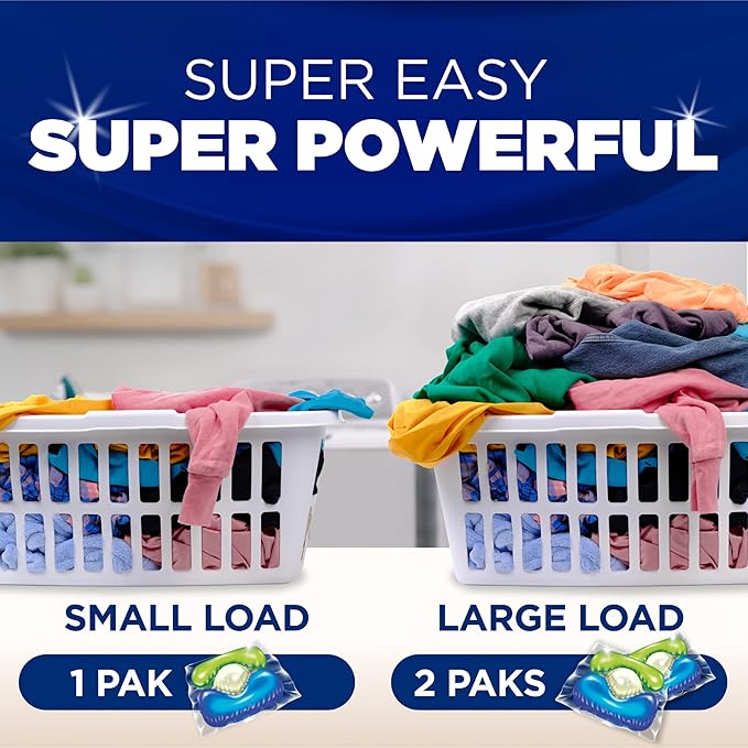 Arm & Hammer Plus OxiClean 5-in-1 Laundry Detergent Power Paks, 42 Count (Packaging may vary)