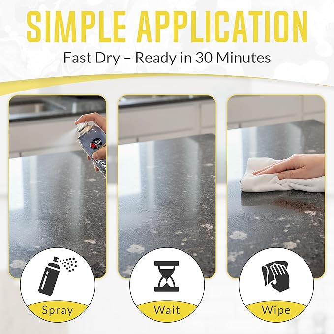 Rock Doctor Granite Sealer for Marble, Stone, and Tile Countertops, Streak-Free Finish with Stain Resistant Moisture Protection, Interior and Exterior Use, Pack of 1