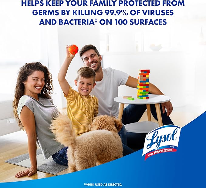 Lysol Disinfectant Spray, Sanitizing and Antibacterial Spray, For Disinfecting and Deodorizing, Early Morning Breeze, 1 Count, 19 fl oz each