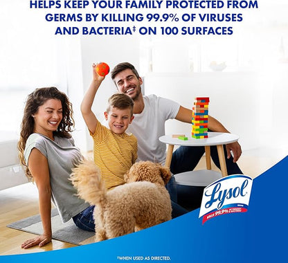Lysol Disinfectant Spray, Sanitizing and Antibacterial Spray, For Disinfecting and Deodorizing, Early Morning Breeze, 1 Count, 19 fl oz each
