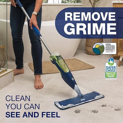 Bona Premium Motion Multi-Surface Floor Spray Mop - Includes Multi-Surface Floor Cleaning Solution and Machine Washable Microfiber Cleaning Pad - for Stone, Tile, Laminate, and Vinyl Floors