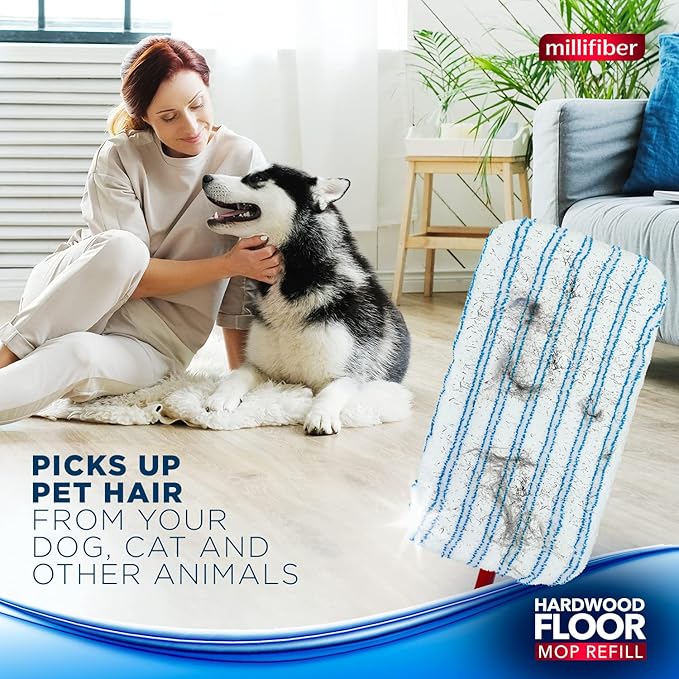 Millifiber Microfiber Mop Refills 15x8 Inches, 3-Pack (Mop is Not Included)