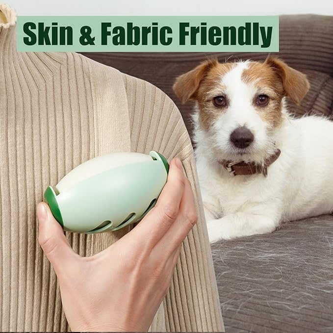 Reusable Lint Roller Ball, Mini Travel Size Lint Roller for Clothes, On The Go Small Portable Lint Ball Remover for Clothes and Pet Hair, Extra Sticky & Washable Gel (Green)