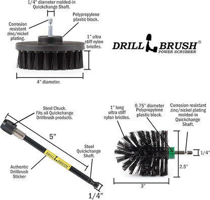 Household Supplies: Grill Brush Drill Set Power Scrubber Kit - Cordless Electric Spin Scrubber for BBQ Cleaning, Fireplace Grates & More - Rust Remover - No-Wire Design Included in Cleaning Tools Set