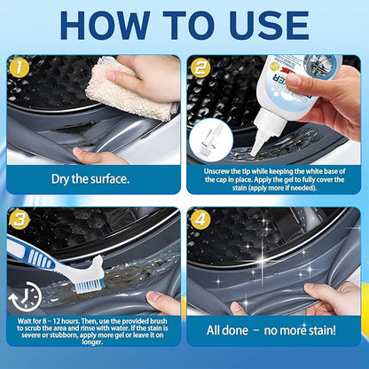 Mold Stain Remover Gel, Effective Washing Machine Cleaner, Household Cleaner for Bathroom Grout, Sink,Tile, Shower, Caulk