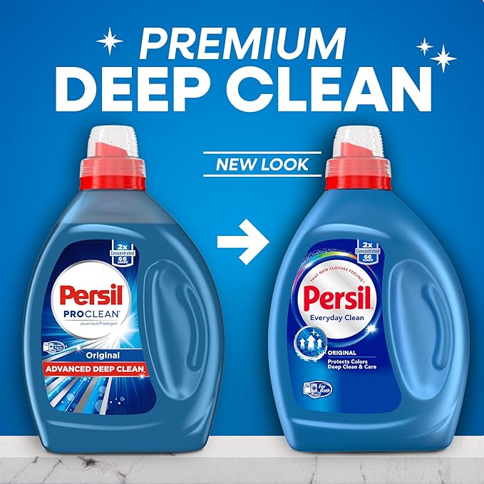 Persil Original Everyday Clean,Liquid Laundry Detergent,High Efficiency (HE),Deep Stain Removal,Ultra Concentrated,50 fl oz,66 Loads,(Pack of 2)