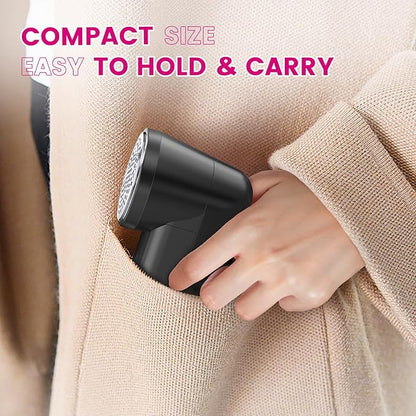 Fabric Shaver, Ziitty Lint Remover for Clothes, Type-C Rechargeable Lint Shaver with LCD Display & 6-Blade, Sweater Shavers to Remove Pilling，Fuzz Remover Fabric Shaver for Clothing and Furniture