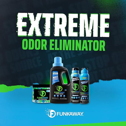 FunkAway Big Jobs Aerosol Spray, 13.5 oz., 3 Pack, Extreme Odor Eliminator Spray, Ideal for Shoe Smells, Pet Odors and Large Stuff that Won't Fit in the Wash; Attacks Musty Odors at the Source