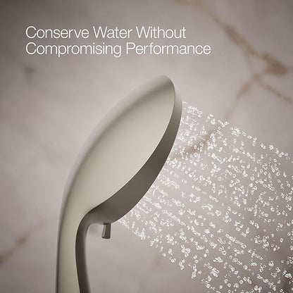 KOHLER K-22165-G-BN Forte® Multifunction Hand Shower Head, Handheld Showerhead with 3 Spray Settings, 1.75 GPM, Vibrant Brushed Nickel