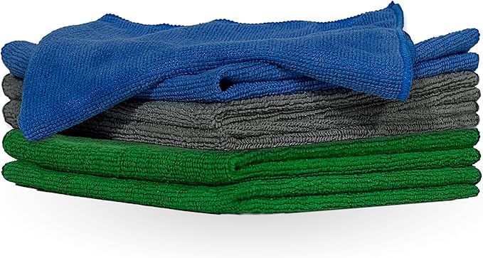 Pinnacle Mercantile Microfiber Cleaning Cloth - Large 16x16 inches Lint Free Microfiber Towel - Versatile Microfiber Towels Cleaning Cloth for Home, Kitchen, Car & More