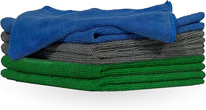 Pinnacle Mercantile Microfiber Cleaning Cloth - Large 16x16 inches Lint Free Microfiber Towel - Versatile Microfiber Towels Cleaning Cloth for Home, Kitchen, Car & More