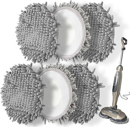 Frescares 6 Packs Steam Mop Pads Replacement Power Pads Compatible with Shark,S8201 S8001 S7001 S7201 S7000AMZ S7000 S7005 S7020 S7001C Dirt Grip Scrub Adsorb Washable Pad