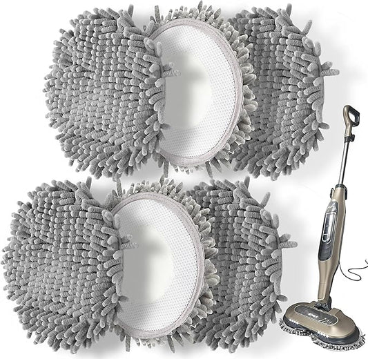 Frescares 6 Packs Steam Mop Pads Replacement Power Pads Compatible with Shark,S8201 S8001 S7001 S7201 S7000AMZ S7000 S7005 S7020 S7001C Dirt Grip Scrub Adsorb Washable Pad