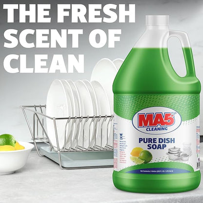 MA5X CLEANING Pure Liquid Dish Soap, 1 Gallon Refill