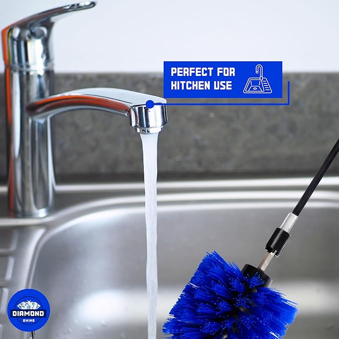 Diamond Shine Electric Toilet Brush Drill Attachment - Toilet, Sink, Grout, Tile, Floor, Bathtub, Shower