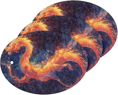Dragon Kitchen Scrub Sponges, Pop-up Kitchen Cleaning Sponges Reusable Dish Washing Sponges for Bathroom Household Cleaning 3 Pack - Non Scratch Scrubber