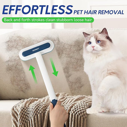 BOOMJOY Pet Hair Remover - Reusable Dog Cat Hair Remover Brush for Furniture, Couch, Carpet - Lint Remover for Pet