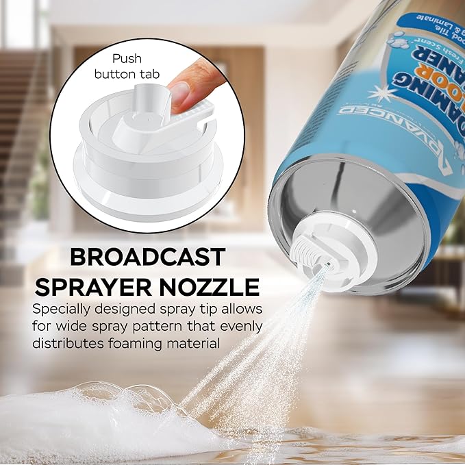 ADVANCED Sealers & Cleaners Aerosol Foaming Floor Cleaner - No Rinse Multi Surface Cleaner for Porcelain, Vinyl, Laminate, Tile, & Hardwood 19 oz - 2 Pack