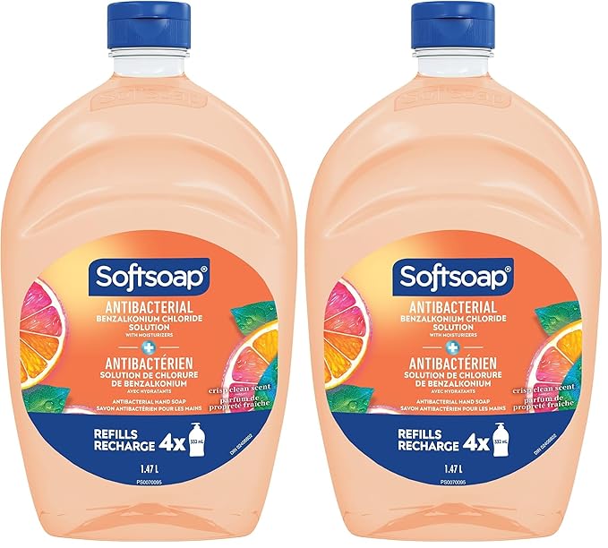 Softsoap Antibacterial Refill 50oz Crisp Clean Scent,(Pack of 2)