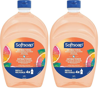 Softsoap Antibacterial Refill 50oz Crisp Clean Scent,(Pack of 2)
