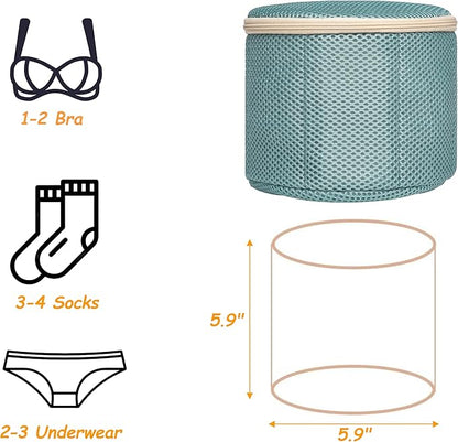 2 Pack Bra Laundry Bags for Washing Machine, Delicate Underwear Wash Bags with Anti-Deformation Structure & Fixed Friction Plates