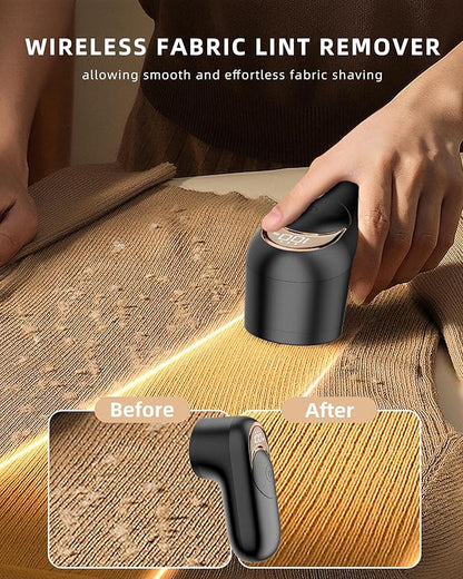Fabric Shaver Lint Remover, Rechargeable Lint Shaver with 6-Leaf Blades, Sweater Defuzzer, Quickly Remove Fuzz Lint Balls for Clothes, Sweater, Couch, Blanket, Curtain, Wool, Cashmere