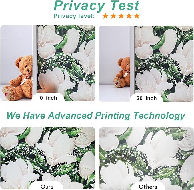 Frosted Glass Window Film, Heat Insulation, UV Block, Anti-Glare, One Way Privacy Tint, Static Cling for Home Bathroom Door, Renter Friendly, Day & Night Privacy